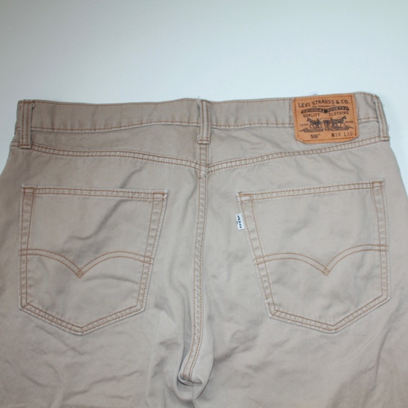 Levi’s 508 Mens Pants/Jeans Tan/Brown Size 36” Waist 30” Length - Picture 8 of 12